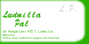 ludmilla pal business card